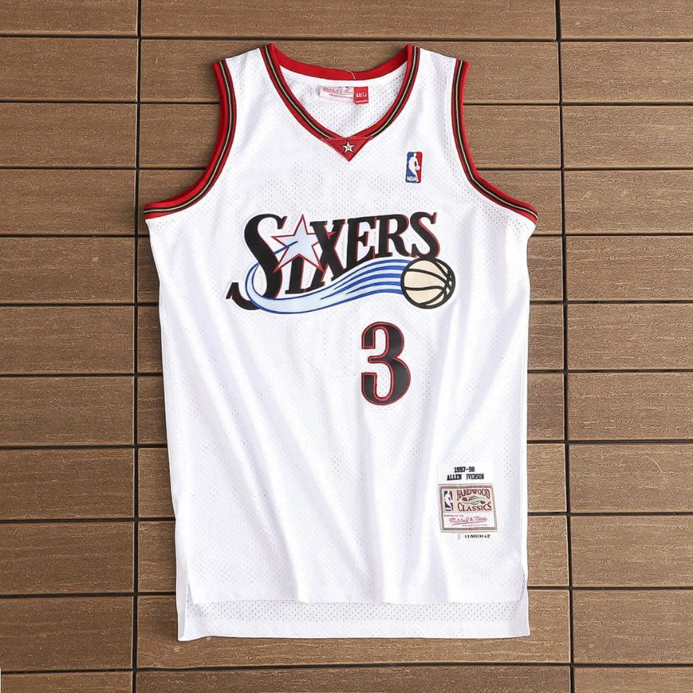 NBA Philadelphia 76ers #3 White Jersey - Allen Iverson